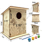 Oojami 12 Pack Birdhouse Kits for Kids - DIY Wooden Bird Houses to Build & Paint, Complete Craft Set with Paints & Brushes, Group Activity