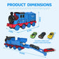 Transforming Engine Train Set for Kids & Toy Car Catapult, Back Folds Out to Secret Garage for Mini Cars, Shoot and Race Fun, Preschool Festival Train