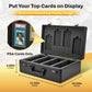 Graded Card Storage Box - Card Slab Case with Lock - 4 Row Trading Card Case with 8 Foam Inserts - Sports Card Case Fits PSA, BGS, SGC, CGC Slabs