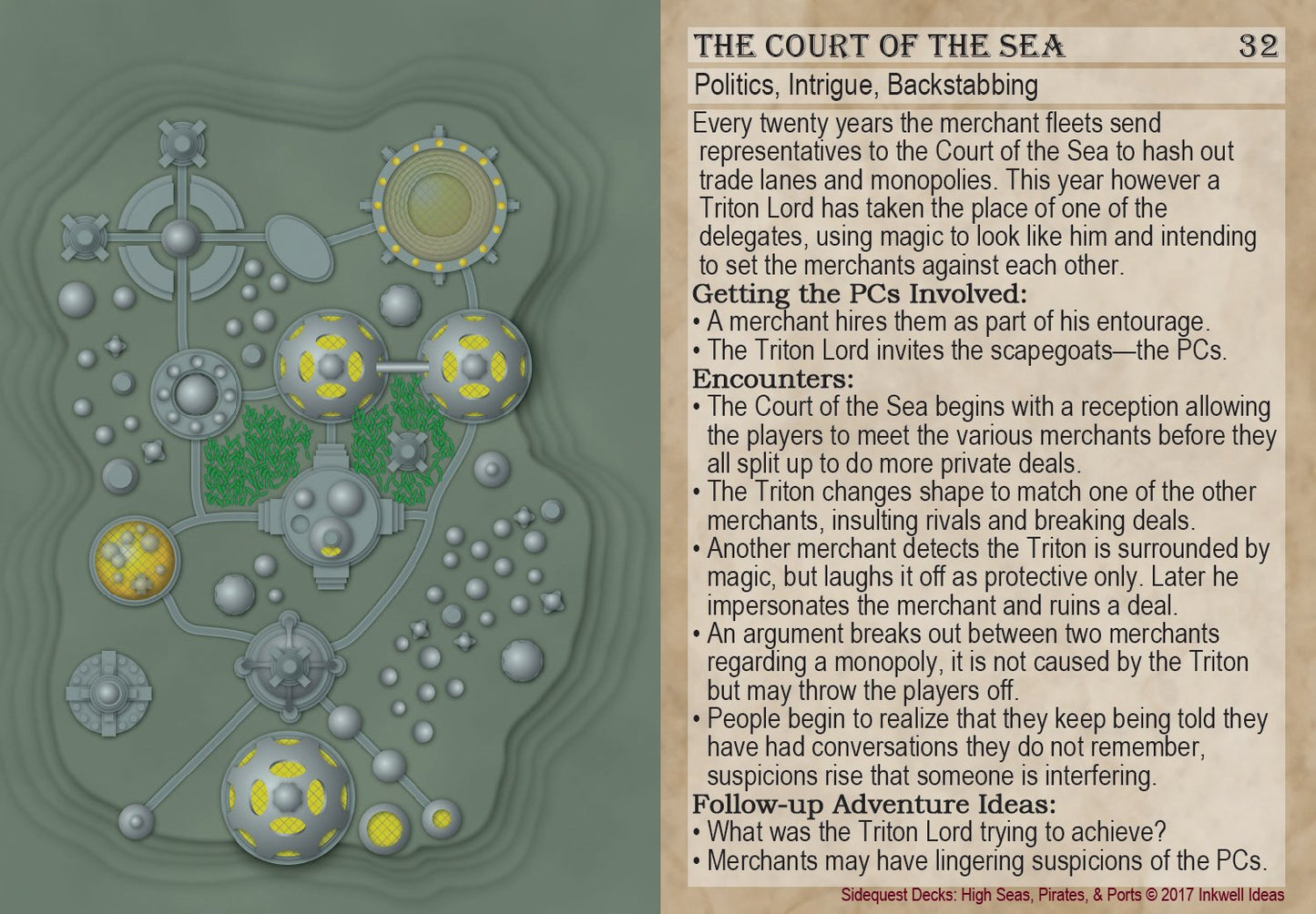 Inkwell Ideas Sidequest Decks: High Seas, Pirates, & Ports Tabletop Game