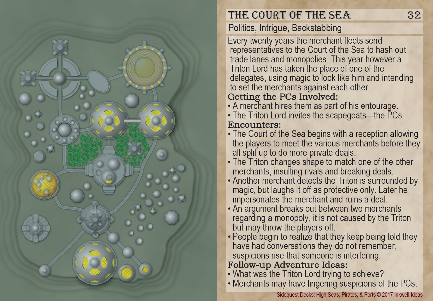 Inkwell Ideas Sidequest Decks: High Seas, Pirates, & Ports Tabletop Game