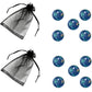 Blue Earth Marble with Natural Earth Continents, Recycled Glass, Pack of 10, 1 Inch Diameter