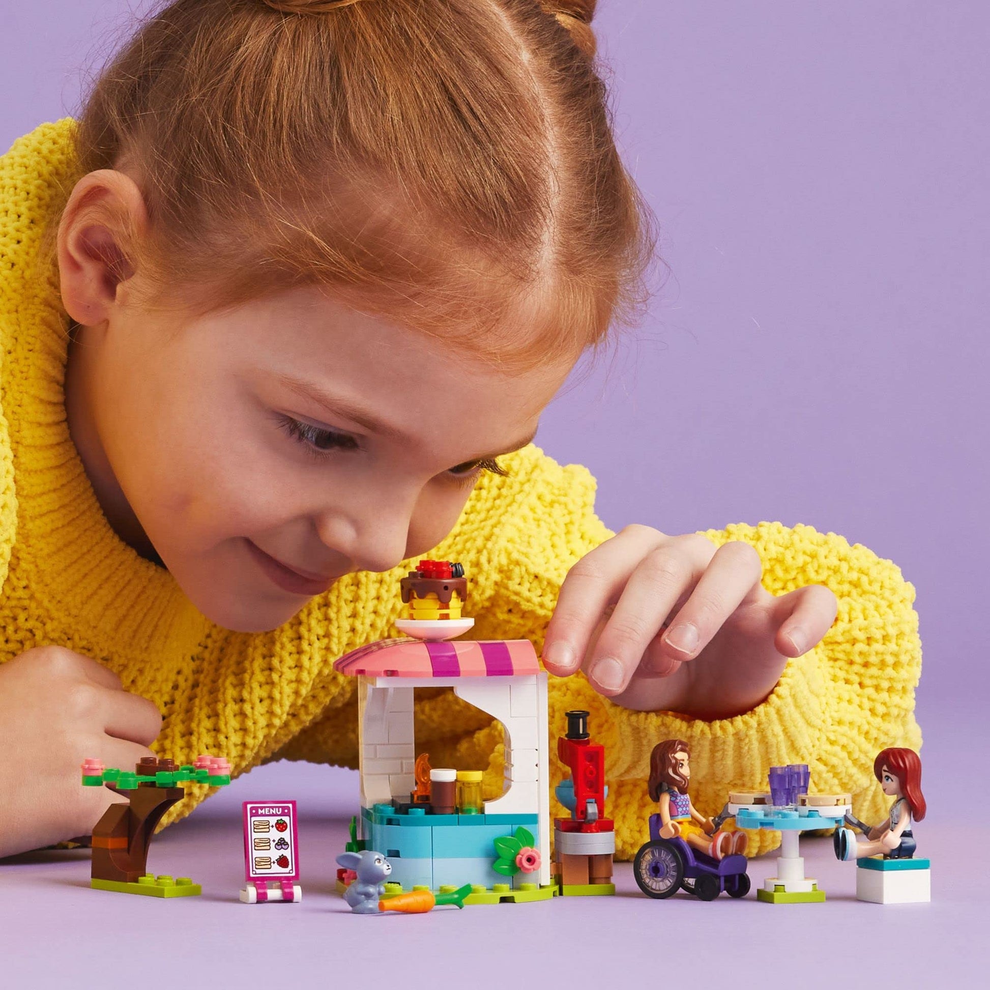 LEGO Friends Pancake Shop 41753 Building Toy Set, Pretend Creative Fun for Boys and Girls Ages 6+, with 2 Mini-Dolls and Accessories, Inspire