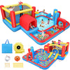14.3FTx14.3FT Inflatable Bounce House Water Slide for Kids with 520W Blower