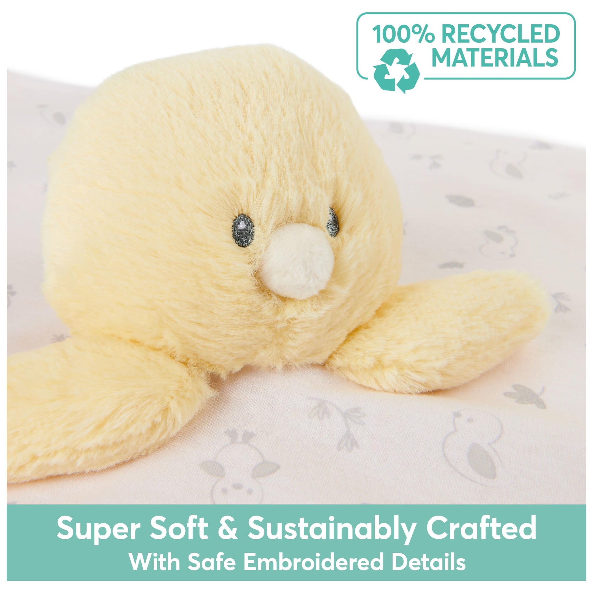 GUND Baby Sustainably Soft Duckling 13-Inch Plush Lovey, Ages 0+