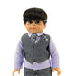 American Fashion World Boy’s Gray and Purple Formal Outfit for 18-Inch Dolls | Premium Quality & Trendy Design | Dolls Clothes | Outfit Fashions for