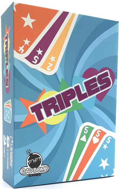 Dad Bomb Games Triples - The Ultimate in Card Matching Fun for Kids, Teens and Adults. Easy to Learn and Perfect for Game Nights with Family