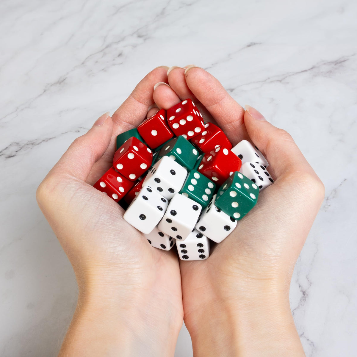 LEARNING ADVANTAGE Red, White and Green Dot Dice - Set of 36, Multi (7366)
