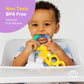 morepeas Rainbow Ring Teether | Soft, Easy Grip Unisex Teether Toy | Silicone Baby Teether Ring to Help Soothe Gums | Non-Toxic and BPA Free
