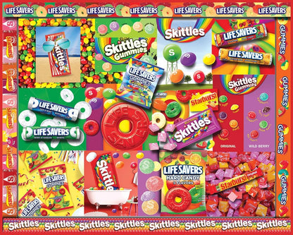 White Mountain 1000 Piece Jigsaw Puzzle Fun and Vibrant, Fruity Candy