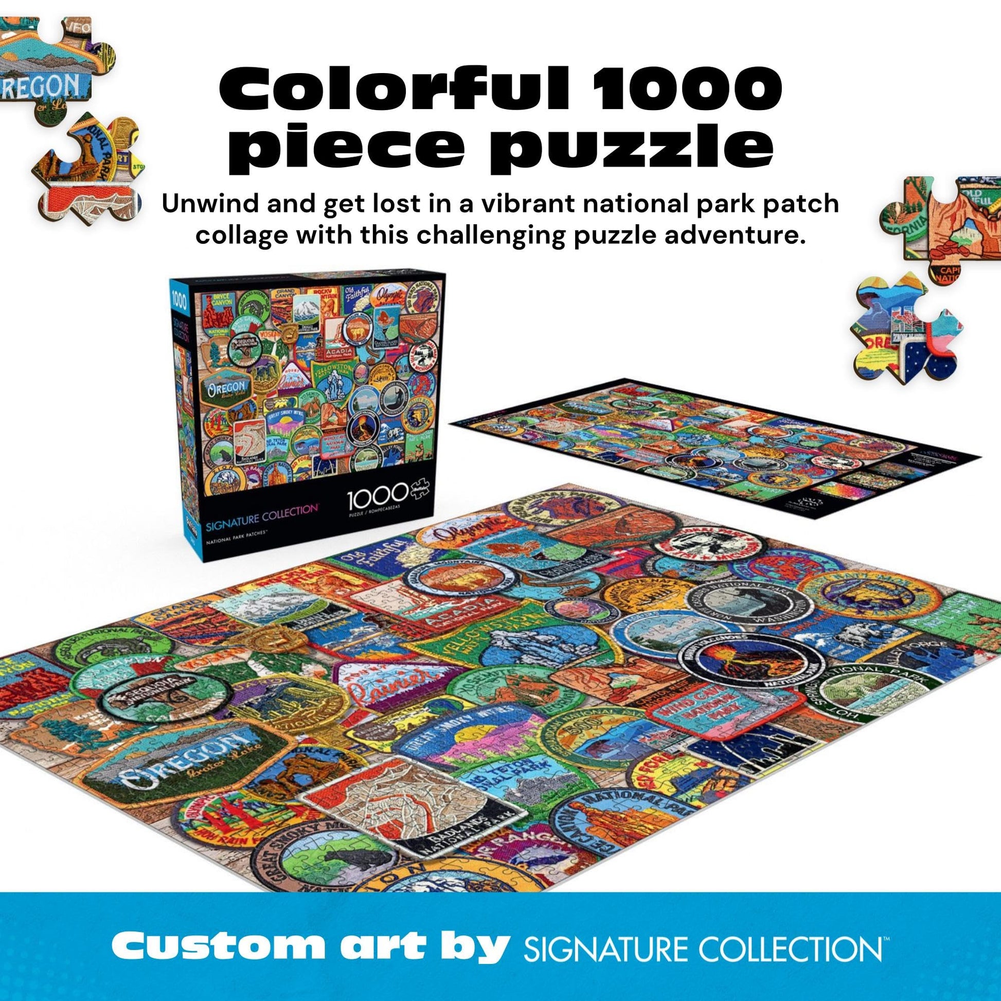 Buffalo Games - National Park Patches - 1000 Piece Jigsaw Puzzle for Adults