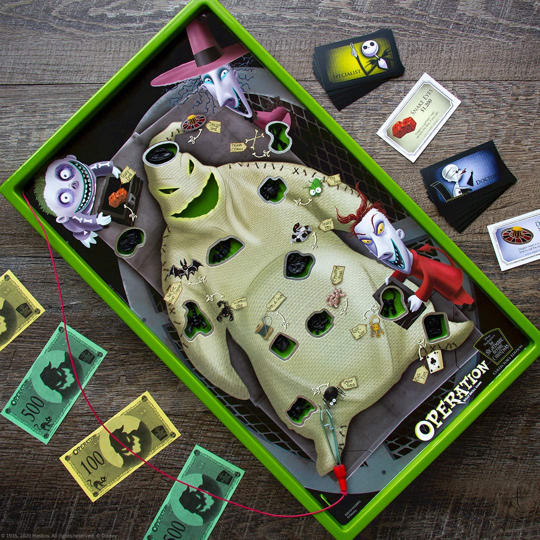 Operation: Disney The Nightmare Before Christmas Board Game | Collectible Operation Game | Featuring Oogie Boogie & Nightmare Before Christmas