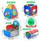 Hide N Side 5pc Kids Ball Pit Tents and Tunnels, Toddler Jungle Gym Play Tent with Play Crawl Tunnel Toy, for Boys Babies Infants Children, Indoor