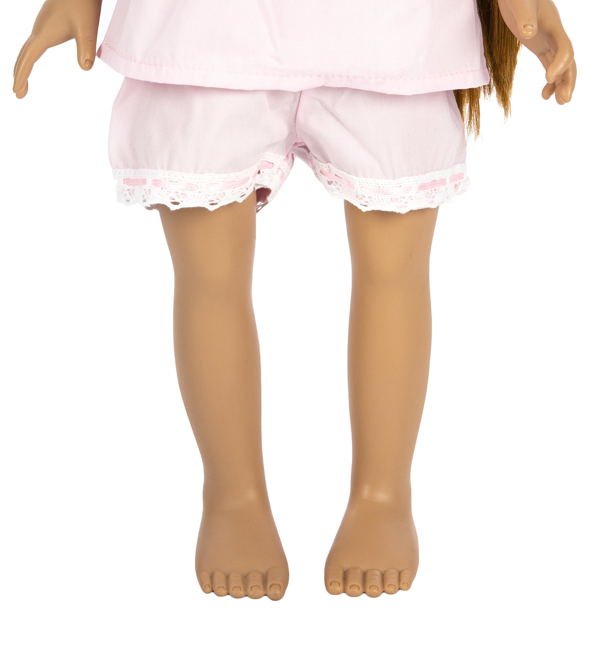 Springfield Collection by Fibre-Craft - Pink Pajamas with White Lace Trim - Fits All 18-Inch Dolls - Mix and Match! - For Ages 4 and Up