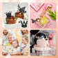 44 PCS Grown Cake Decorations 16 PCS Mini Crowns with 24 PCS Butterfly Wall Decors and 4 PCS Birthday Insert Cards for Women Girl Crown Birthday Party
