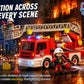 Tiny Force Toy Ladder Fire Truck Toy - Firefighter Fire Truck with Extendable Fire Ladder, Toy Truck for Kids, Perfect Firefighter Gift for Pretend
