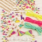 Make It Real: Neo-Brite Chains & Charms Kit - Create 10 Unique Cord & Tassel Charm Bracelets, 195 Pieces, Includes Play Tray,DIY Playful Charm