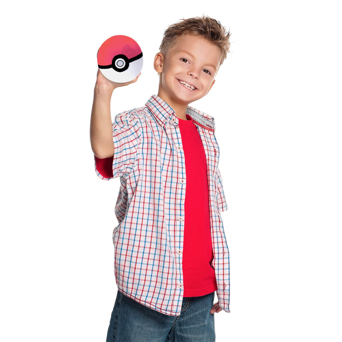 Pokémon 5" Poke Ball Plush - Officially Licensed - Generation 1 Pokeball - Soft Stuffed Toy with Weighted Bottom - Gift for Kids, Boys, Girls - 2+