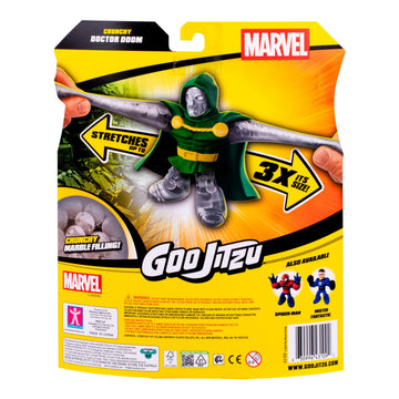 Goo Jitzu Marvel Avengers Dr Doom, Stretchy Action Figure, Super Stretchy with Unique Crackly Marble Filling, Collect All 3