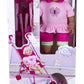 Doll Umbrella Stroller Set with 16" Baby Doll (African American)