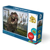 Prime 3D Dinosaur Puzzle - 100 Piece 3D Lenticular T-Rex Jigsaw for Kids & Families, 12"x9" Prehistoric Activity with Motion, Official National