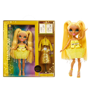 Rainbow High Fantastic Fashion Sunny Madison - Yellow 11” Fashion Doll and Playset with 2 Complete Doll Outfits, and Fashion Play Accessories, for