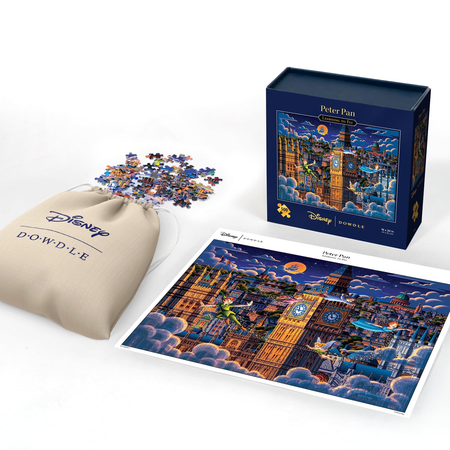 Peter Pan Learning to Fly - Disney Dowdle 500 Piece Jigsaw Puzzle for Adults