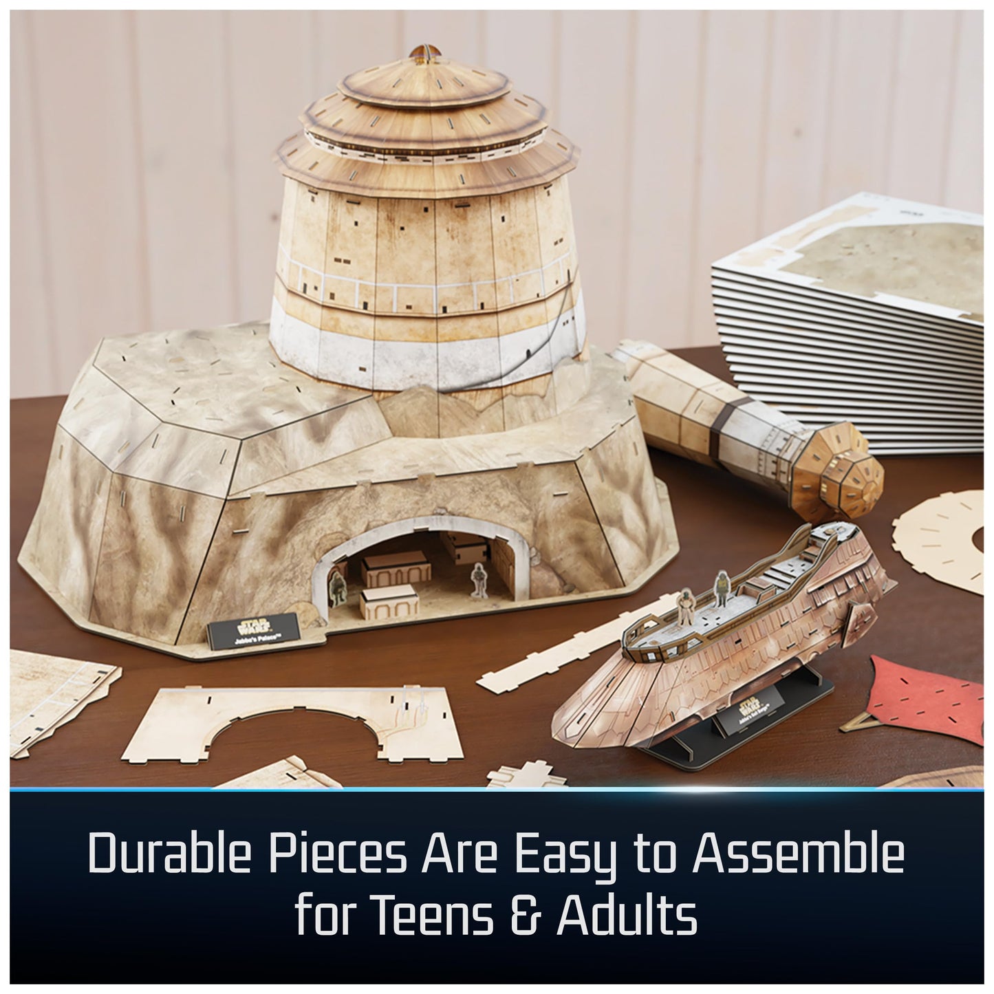 4D Build, Star Wars Jabba’s Palace 3D Model Kit, Star Wars Collectibles & Desk Décor, Adult Puzzles, Building Toys, 3D Puzzles for Adults & Teens, 340