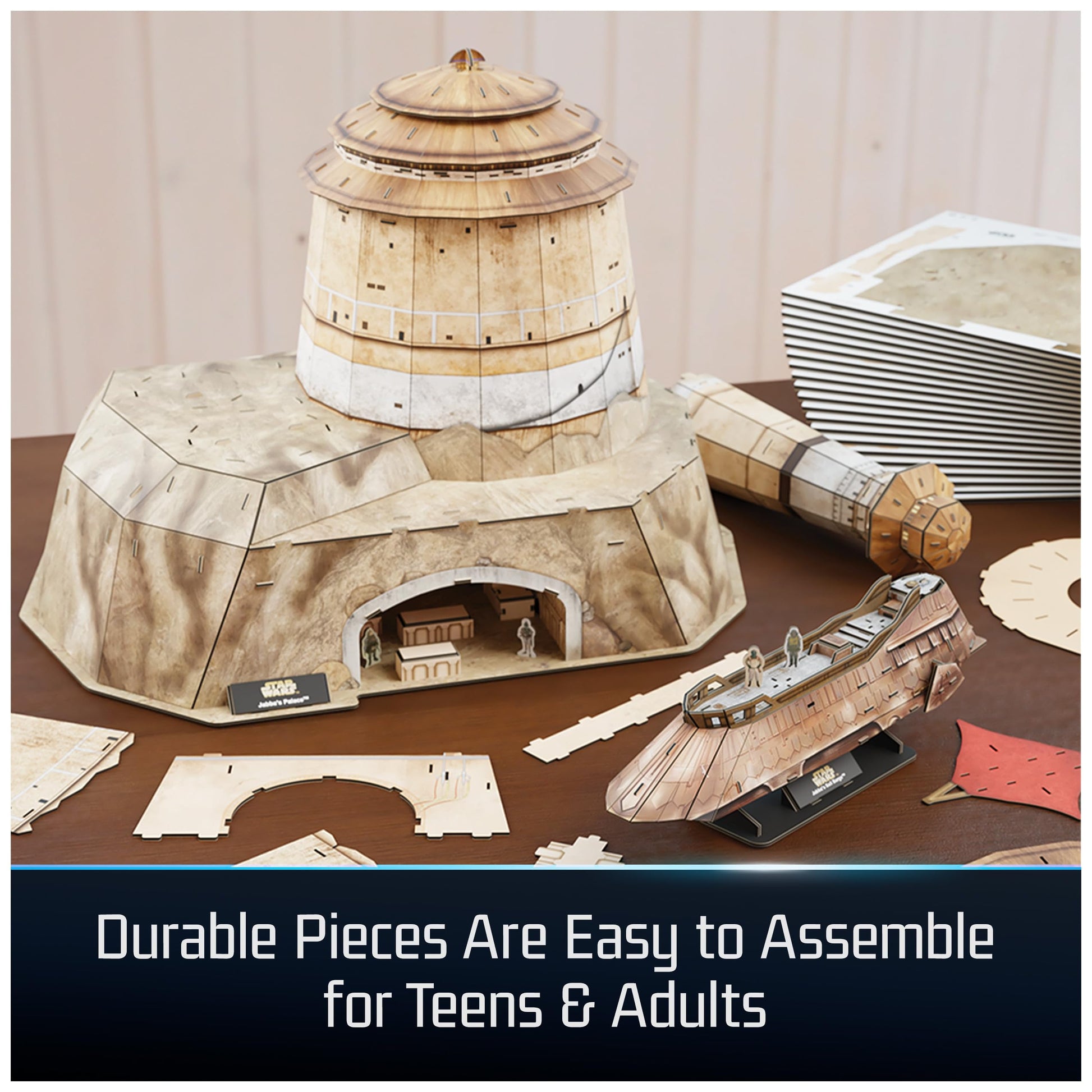 4D Build, Star Wars Jabba’s Palace 3D Model Kit, Star Wars Collectibles & Desk Décor, Adult Puzzles, Building Toys, 3D Puzzles for Adults & Teens, 340