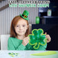 Fun Express St Patricks Day Crafts for Kids - Shamrock Suncatcher Kit Makes 12 Window Art Projects | Tissue Paper Craft Kit for Classroom Activities