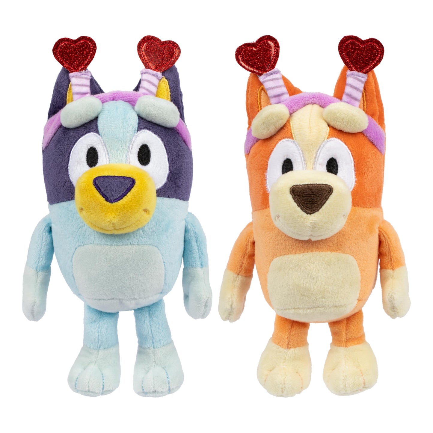 Bluey Smoochy Kiss Figure 2-Pack, Glittery Heart Headband Bingo