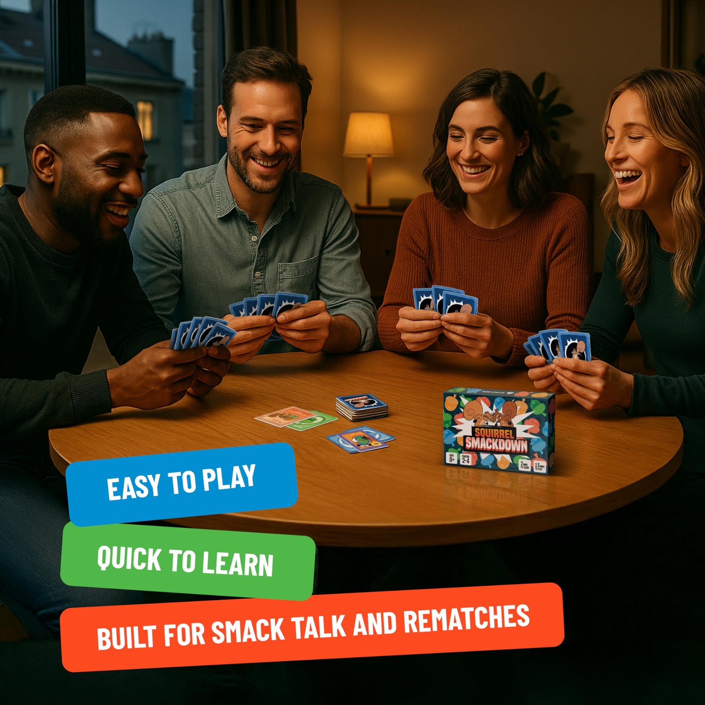 da Vinci's Room Squirrel Smackdown - The Fast Paced Family Card Game for 2-4 Players | Fun Card Games for Teens, Kids 8-12, or Adults (Original