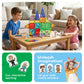 PicassoTiles 8pc Family Character Action Figures Accessory Add On Compatible with Magnet Tile Building Construction Sets STEM Pretend Play Educational