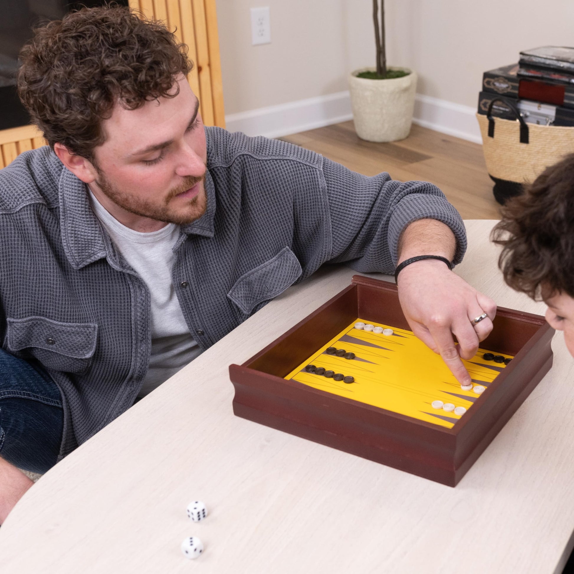 Elbow Room Games Family Game Set, 10 Classic Games with Wooden Storage Box and Built-in Game Boards, Endless Fun for Game Nights, Gatherings & Travel