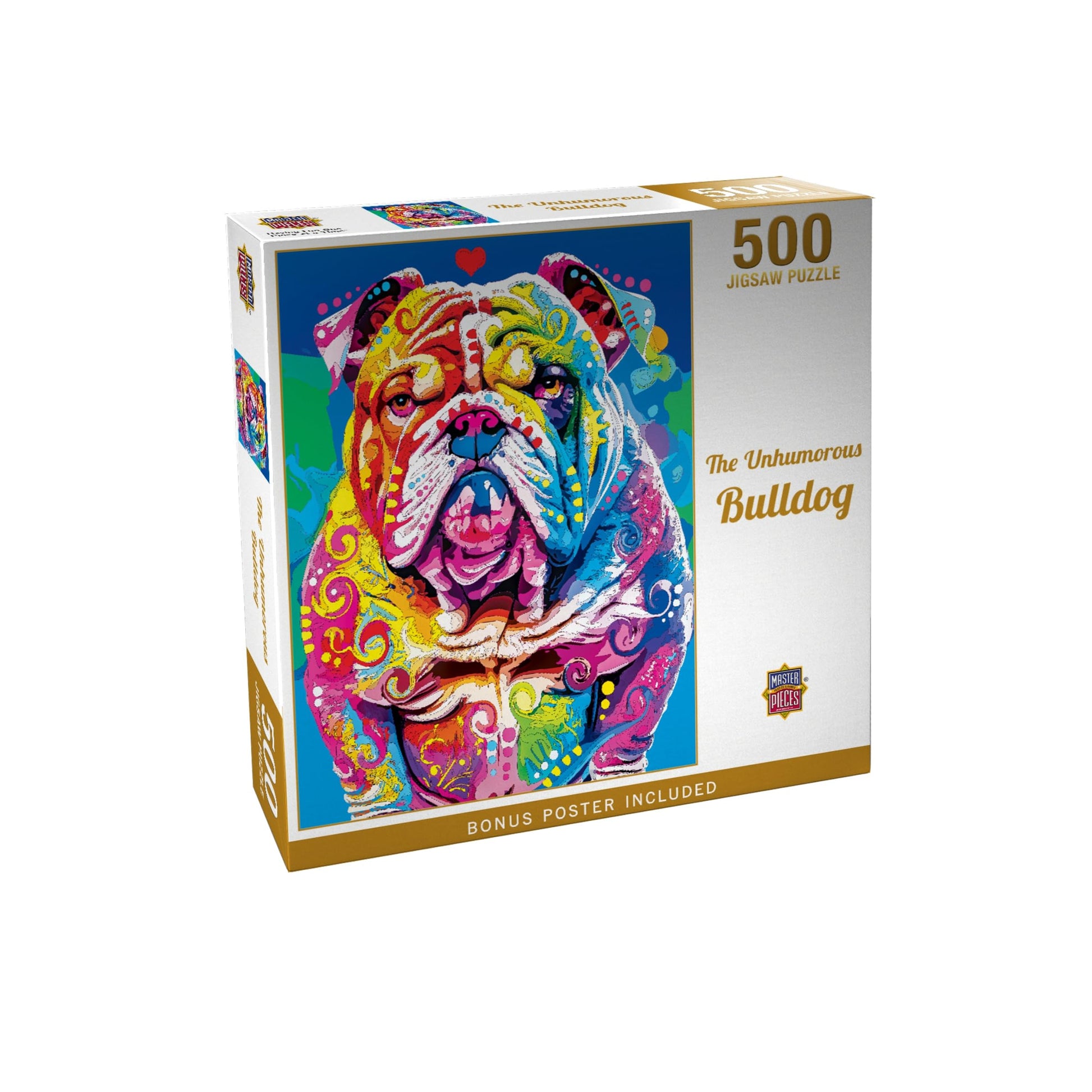 Masterpieces 500 Piece Jigsaw Puzzle for Adults and Families - The Unhumorous Bulldog - 19.25"x26.63"