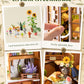 ROBOTIME DIY Miniature House-Secret Bloomy Nook, Greenhouse Miniature House Kits for Adults, Flowers Plants Garden Book Nook Kit with LED Bookshelf
