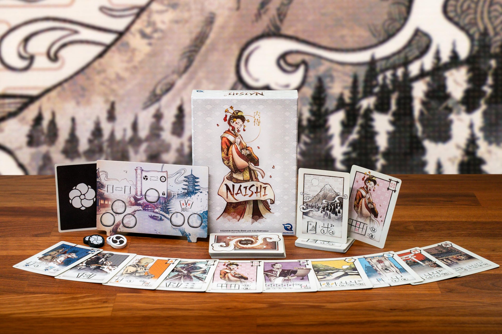 Renegade Game Studios Naishi 2-Player Strategy Card Game, Hand-Management Duel, Territory Control, Feudal Japan, Ages 14+