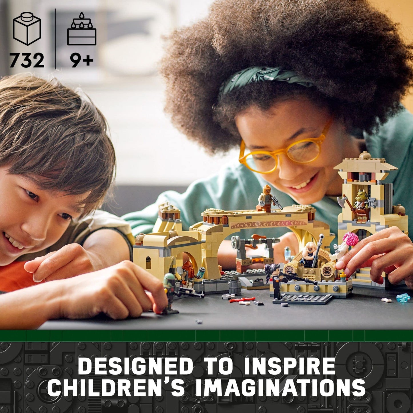 LEGO Star Wars Boba Fett’s Throne Room Building Kit 75326, with Jabba The Hutt Palace and 7 Minifigures, Star Wars Building Set, Great Gift for Star