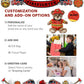 DolliBu Sitting Brown Bear Firefighter Stuffed Animal with Name Personalization - Super Soft Bear with Red Fireman Costume Outfit and Fireman Hat