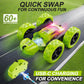 QUNREDA Remote Control Car for Kids Ages 6+, RC Cars Stunt Car Toy 4WD Double Sided 360° Rotating Remote Control with Headlights, Birthday Xmas Gifts