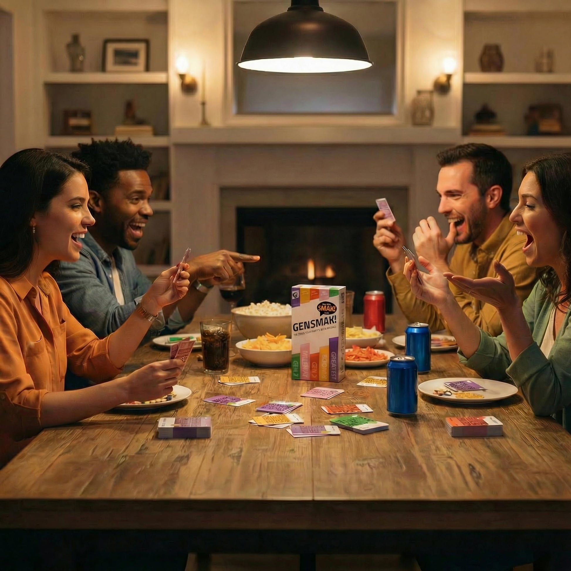 GENSMAK! Trivia Party Game for Adults & Families Multi-Generational Trivia Card Game for Game Night Funny Trivia with Hints 2-8+ Players Ages 10+