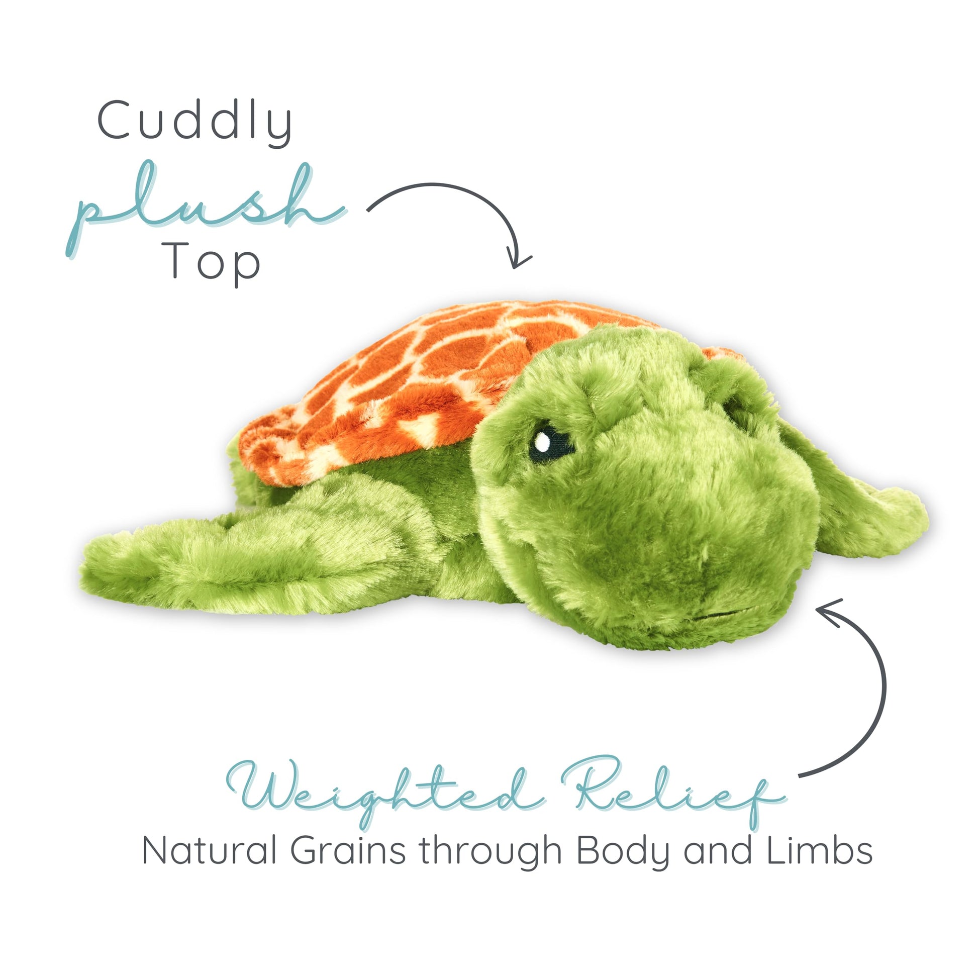 Tyson Turtle - Microwavable & Weighted Plush Stuffed Animal - Heated Plushie for Warmth - Cute, Soft, Cozy Toy for Adults & Children (Boys, Girls