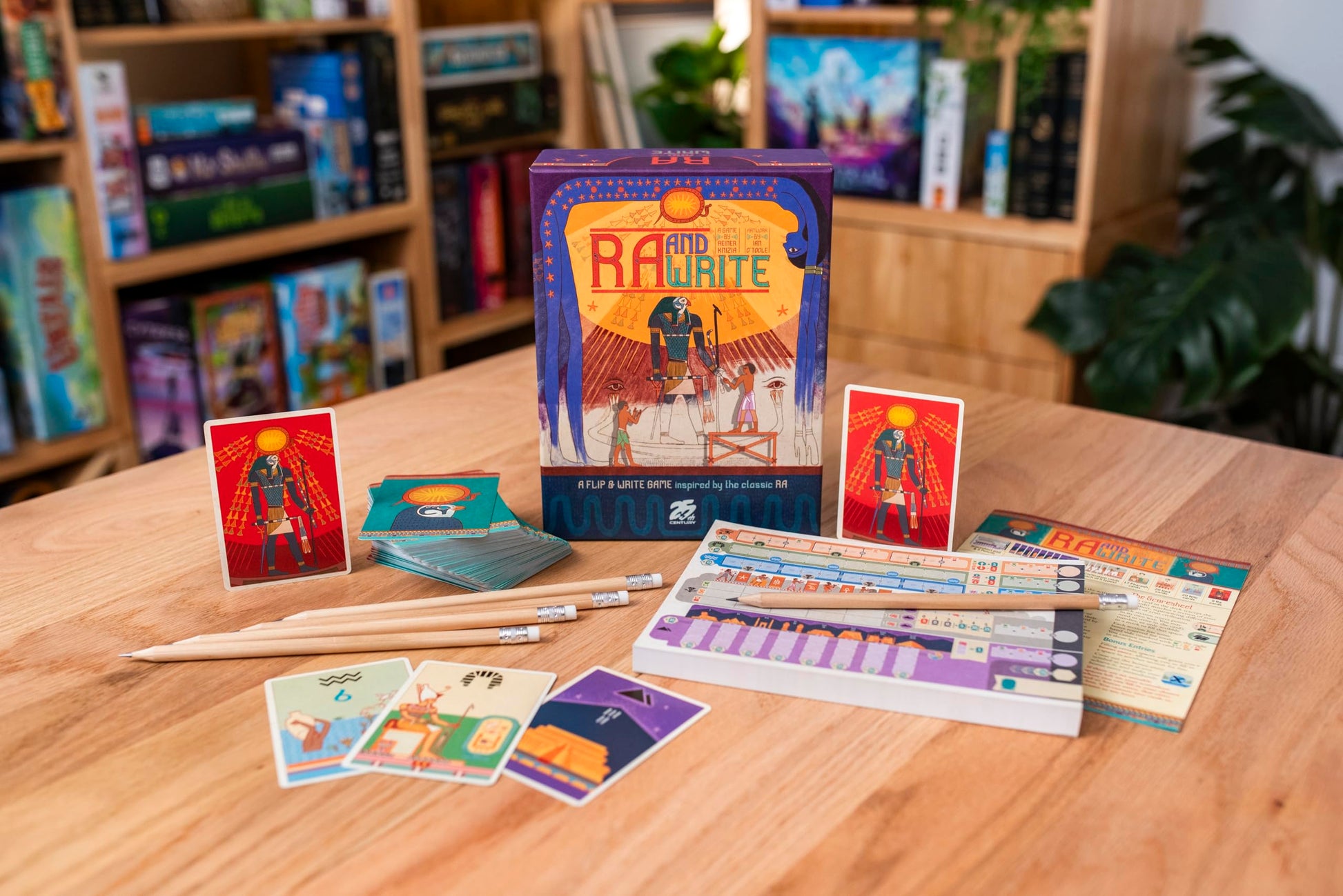Ra and Write - Flip-and-Write Strategy Game by Reiner Knizia & 25th Century Games | Ages 12+ | 2-5 Players | 30-45 Min
