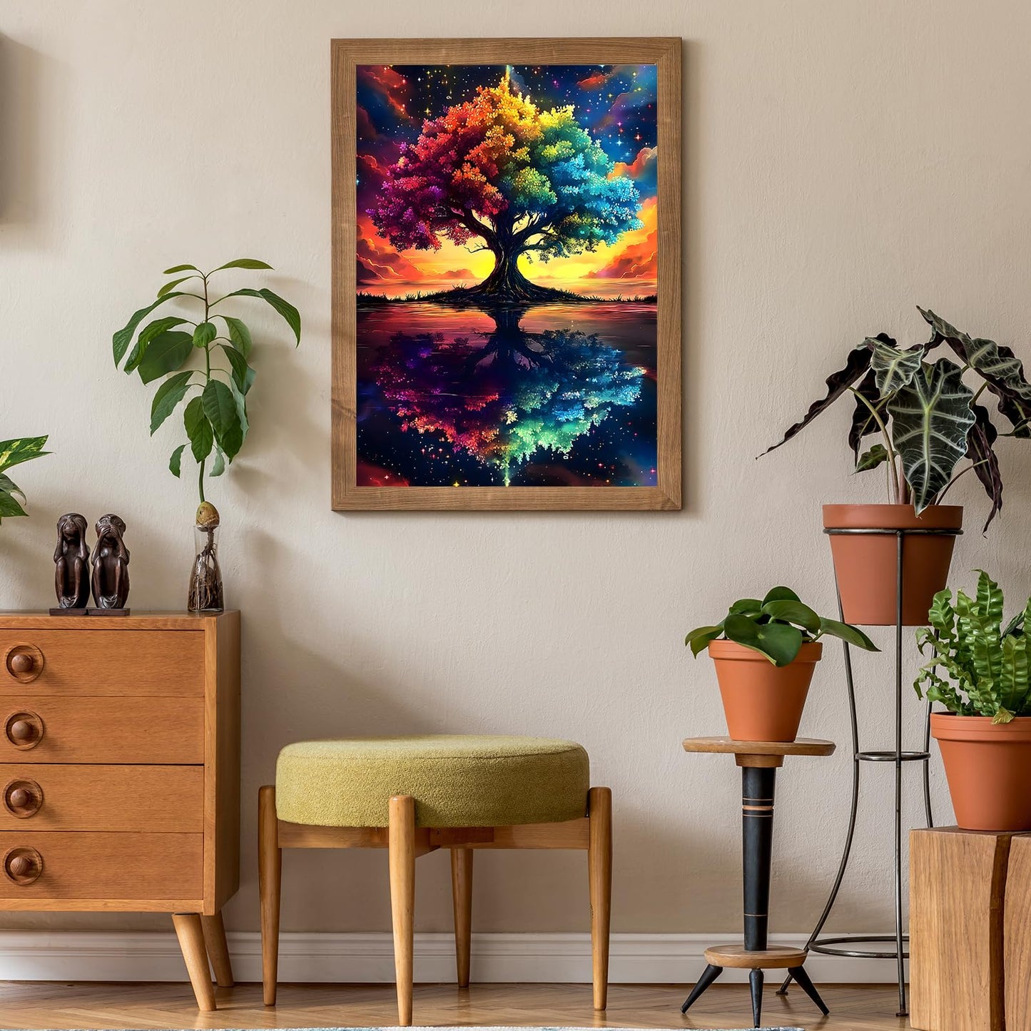 Puzzles for Adults 500 Pieces, Tree of Life Jigsaw Puzzles - Starlit Rainbow Tree, Impossible Starry Night Puzzle for Seniors Families,20.47x14.96