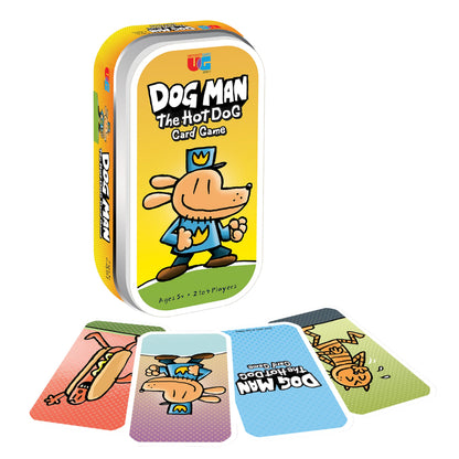 University Games Dog Man Hot Dog Card Game in a Tin , The Fast and Frenzied Collection Game for Kids Featuring Art from the Dog Man Books by Dav