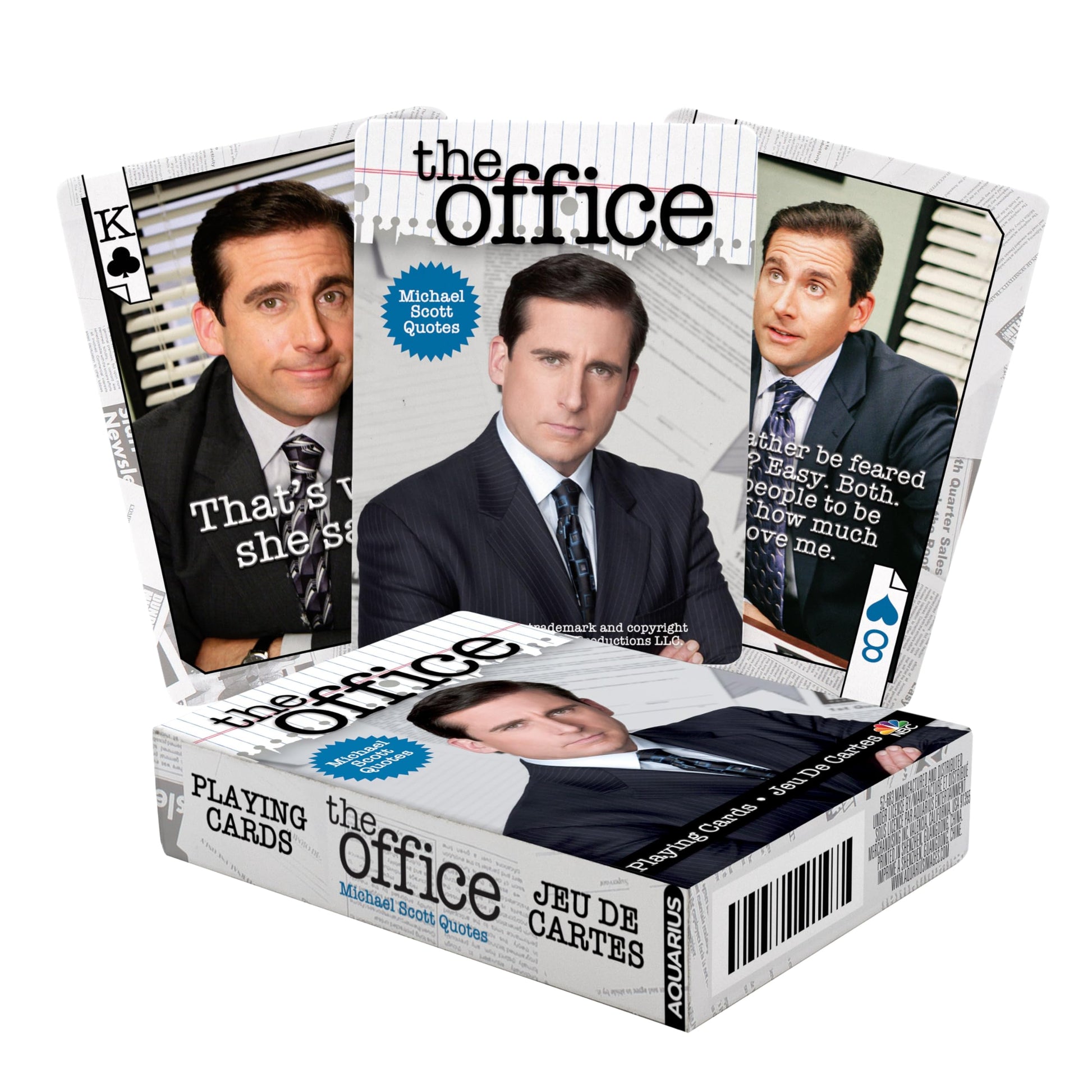 AQUARIUS The Office Michael Quotes Playing Cards - Michael Themed Deck of Cards for Your Favorite Card Games - Officially Licensed The Office