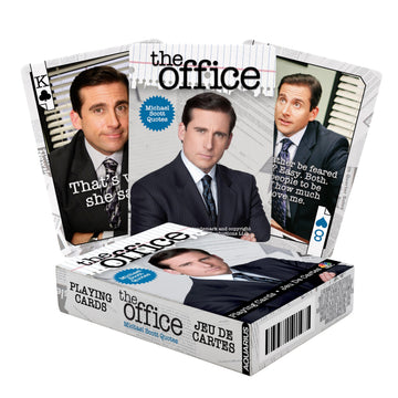 AQUARIUS The Office Michael Quotes Playing Cards - Michael Themed Deck of Cards for Your Favorite Card Games - Officially Licensed The Office