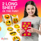 Playbees Emoticon Stickers - 2 Rolls - Kids' Party Favors, Game Prizes, Novelty Toys, Wall Decor, Scrapbooking, Arts and Crafts - 200 Count, 1.5 Inch
