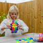 Lux Blox Mega Flexer Rainbow Building Set - 143 Piece Flexible STEM Construction Toy for Kids Ages 6+ | Fidget Sensory Toy | STEAM Learning Blocks |