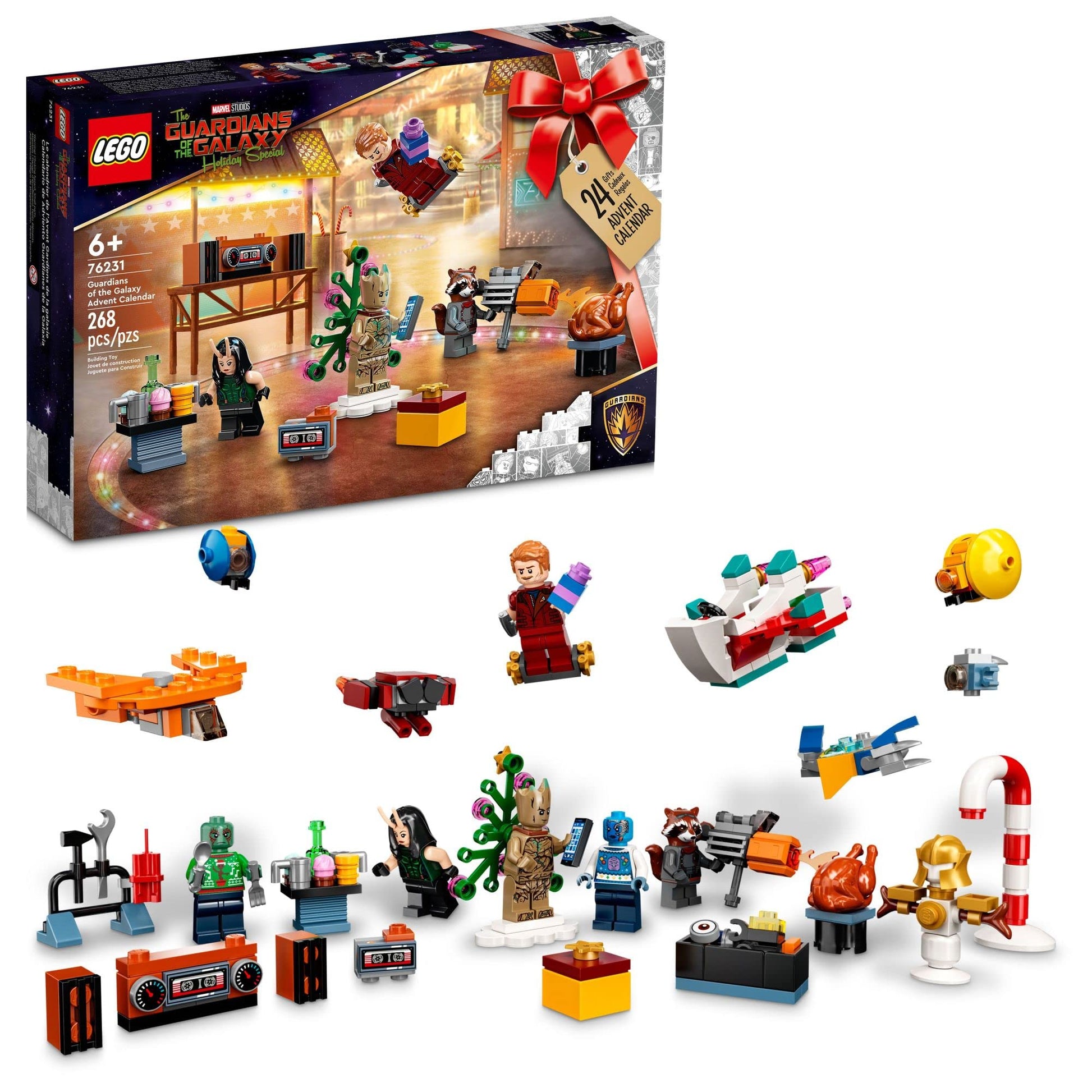 LEGO Marvel Studios’ Guardians of The Galaxy 2022 Advent Calendar 76231 Building Toy Set and Minifigures for Kids, Boys and Girls, Ages 6+ (268